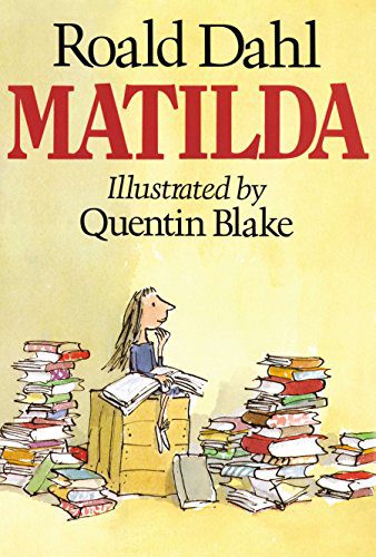 The book cover for "Matilda" by Roald Dahl