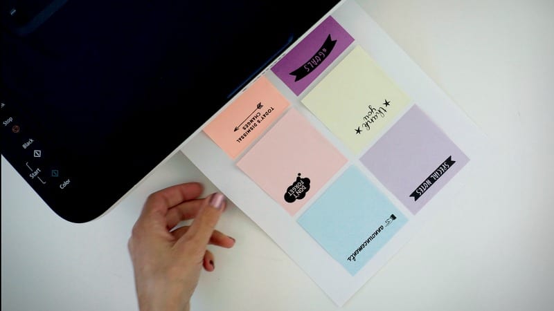 printed post it notes