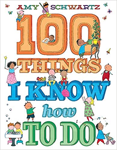 Book cover for 100 Things I Know How to Do as an example of kindergarten books
