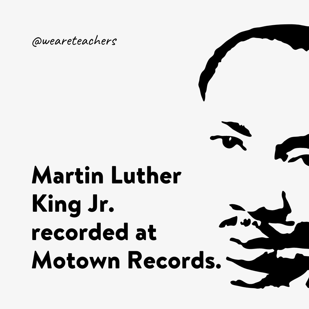 Martin Luther King Jr.  recorded at Motown Records.