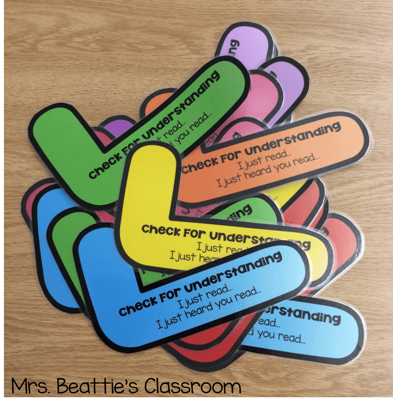 Check For Understanding Anchor Chart