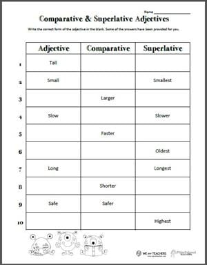 Comparative and Superlative Adjectives preview