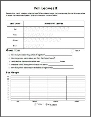 Fall Leaves Graphing- preview Fall Leaves Graphing- preview