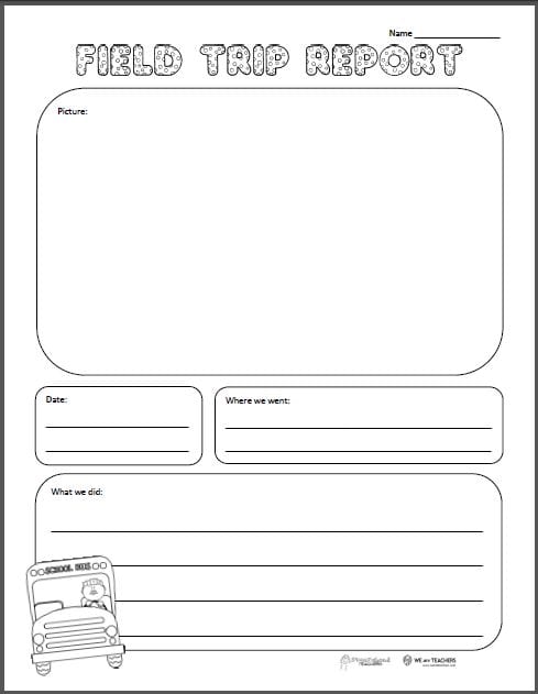 trip review worksheet