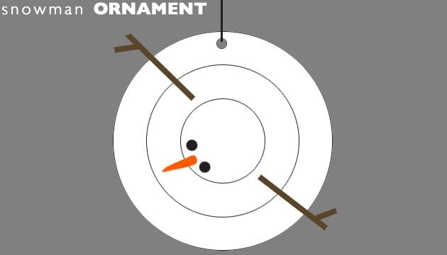 Snowman-ornament