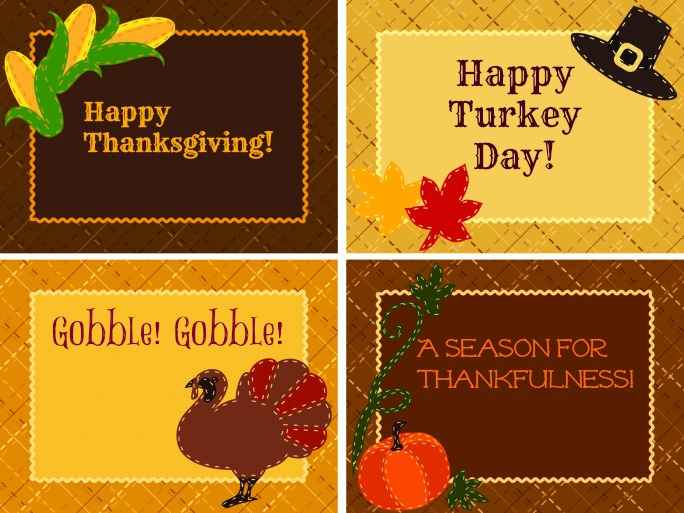 Thanksgiving Postcards Printable