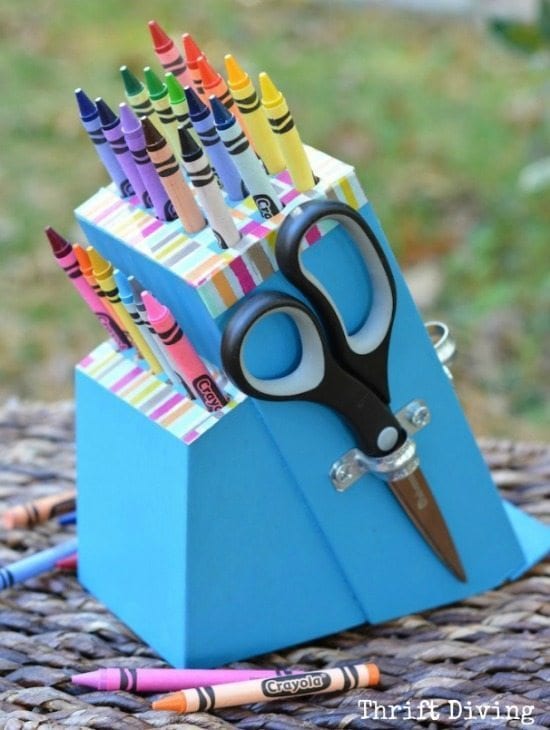 Turn-an-Old-Knife-Block-Into-a-DIY-Crayon-Holder-Thrift-Diving-Blog