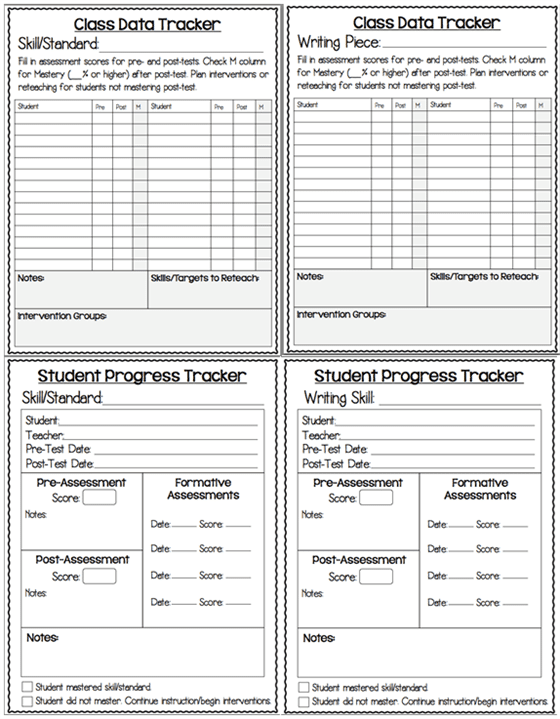 Chart For Students To Monitor Progress