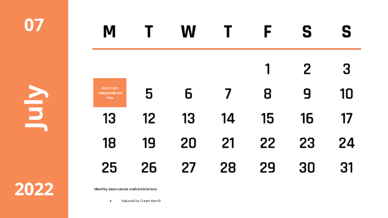 2022 School Holiday Calendar Page 07