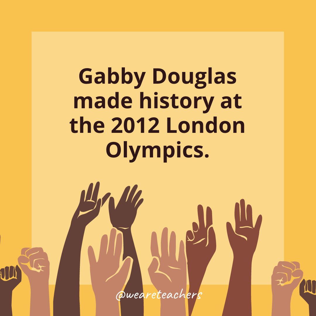 Gabby Douglas made history at the 2012 London Olympics. 