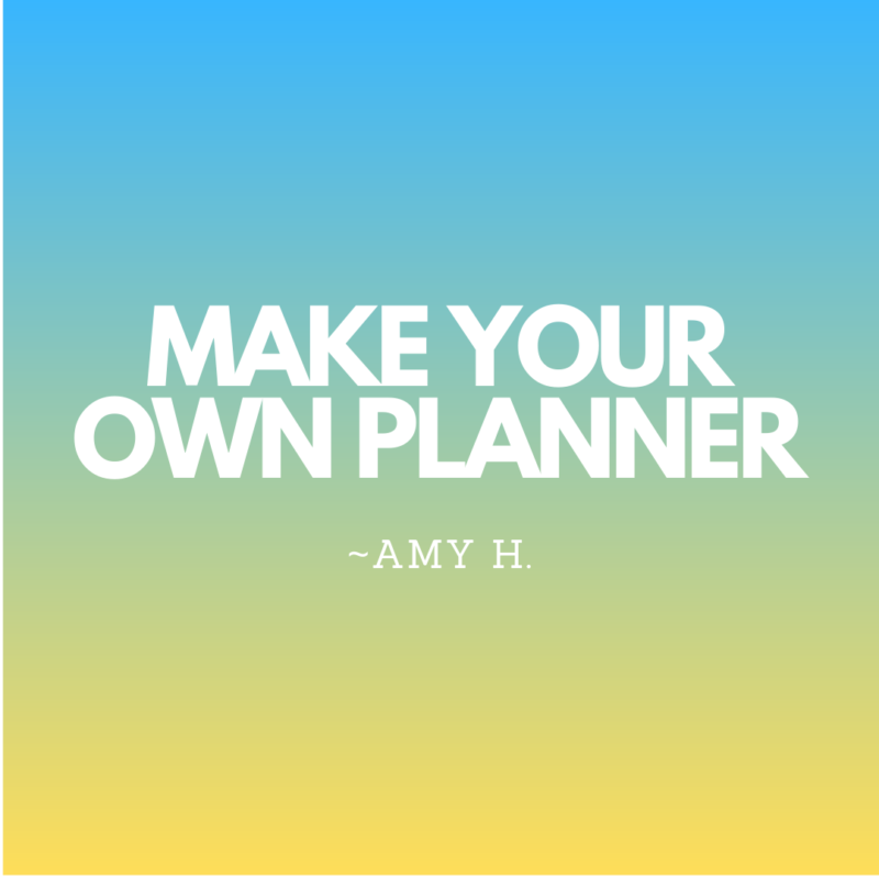 Make your own planner