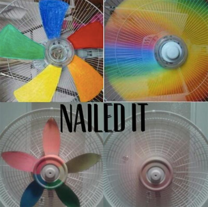 Teacher Fail colored Fan