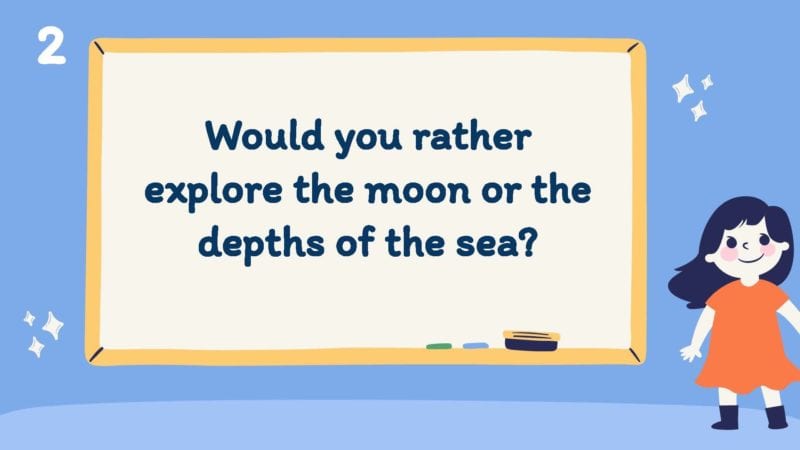 Would you rather explore the moon or the depths of the sea?
