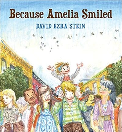 Book cover for Because Amelia Smiled