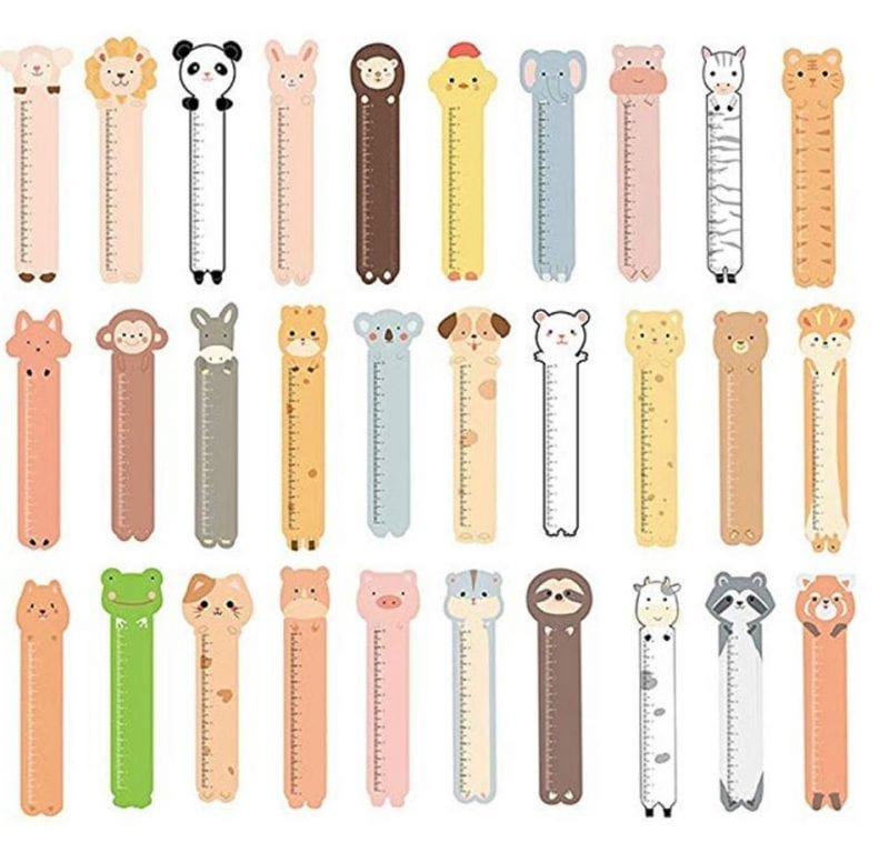 Cardboard bookmarks with animal heads like monkey, elephant, and pig (Inexpensive Gift Ideas for Students)