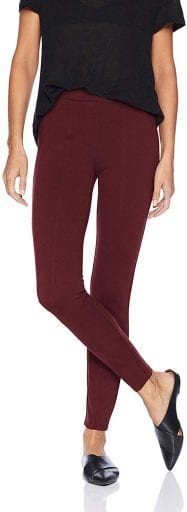 Maroon knit leggings for women