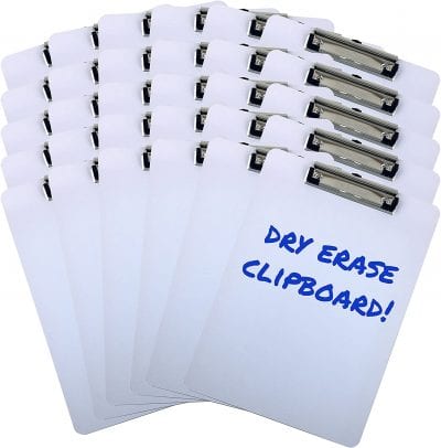Dry erase clipboards