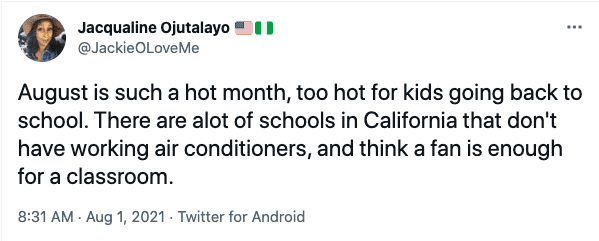 August is too hot for kids going back to school