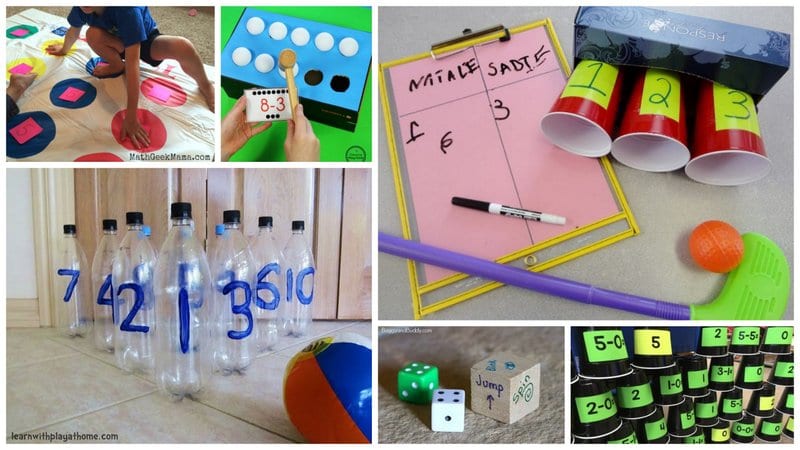 Collage of Active Math Games
