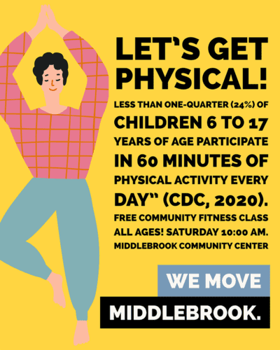 example of a social cause poster with Let's Get Physical