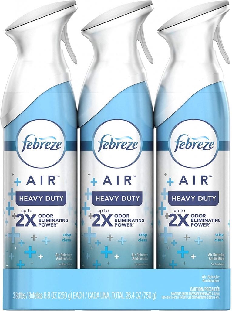 Three bottles of Febreeze odor spray