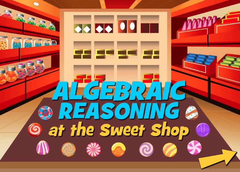 Still of Algebraic Reasoning Sweet Shop best online educational games