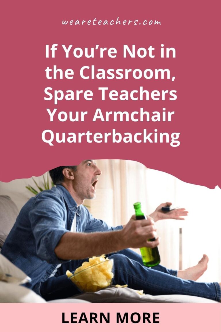 Not on the Field? Spare Teachers Your Armchair Quarterbacking