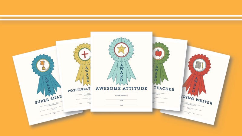 Printable Awards For Students Free To Save And Print
