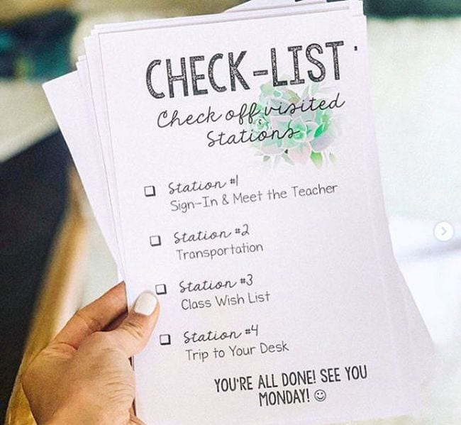 Back-to-School Night Checklist