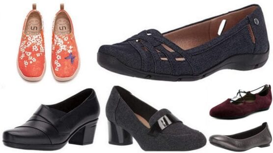 comfortable black flats for teachers