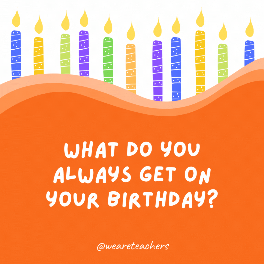 What do you always get on your birthday?