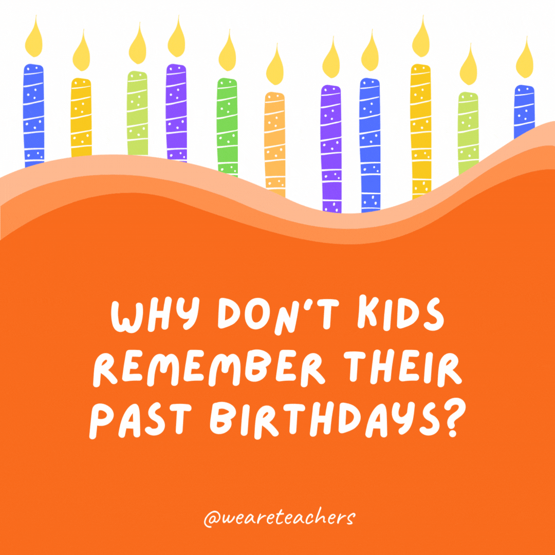 Why don't kids remember their past birthdays?
