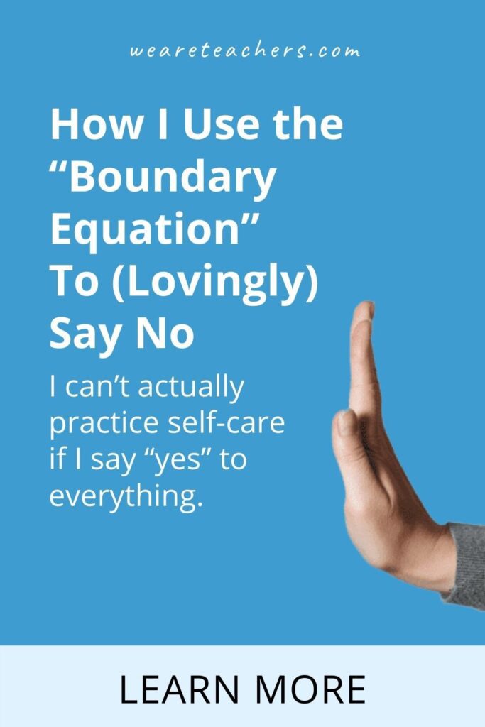 How I Use the "Boundary Equation" To (Lovingly) Say No