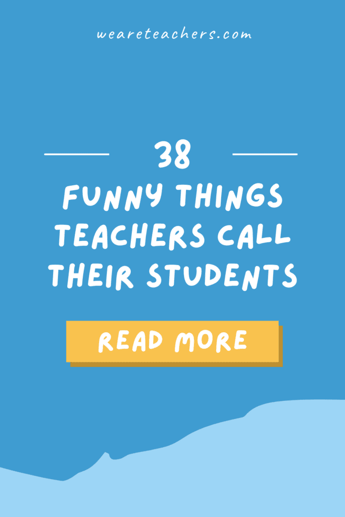 38 Funny Things Teachers Call Their Students