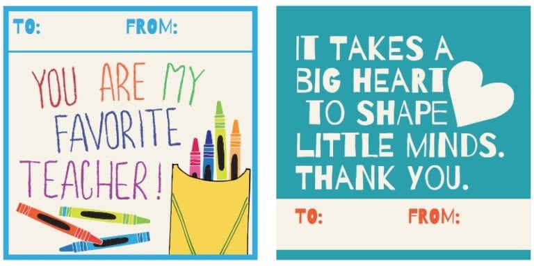 printable teacher thank you cards for teacher appreciation