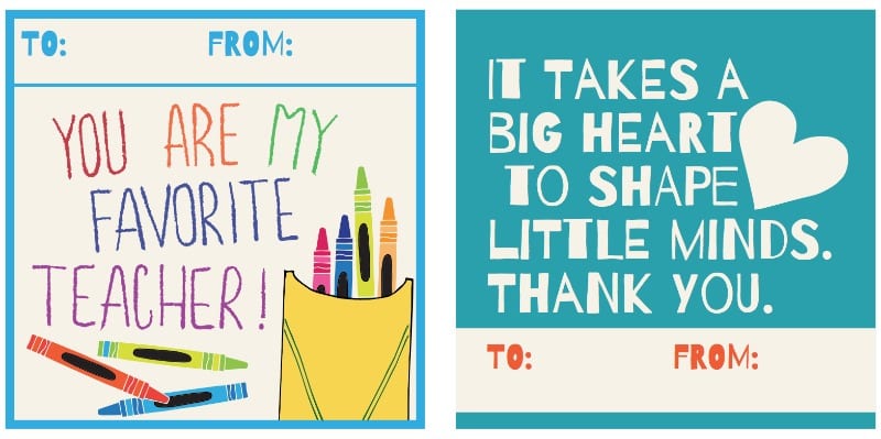 Printable Teacher Thank You Cards For Teacher Appreciation