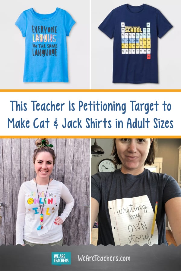 This Teacher Is Petitioning Target to Make Cat & Jack Shirts in Adult Sizes