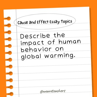 cause and effect essay about environment