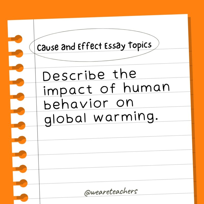 Describe the impact of human behavior on global warming.