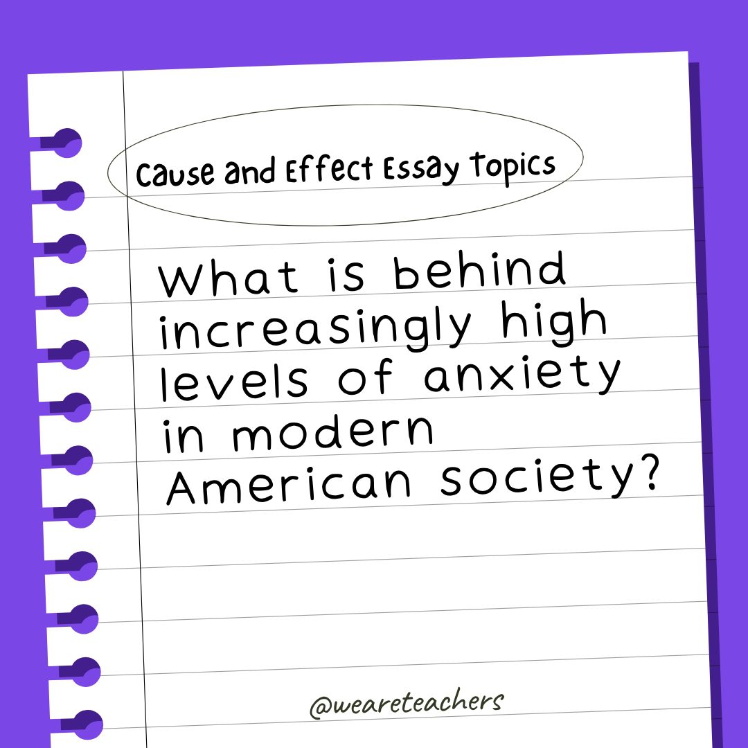 cause and effect essay topics mental health