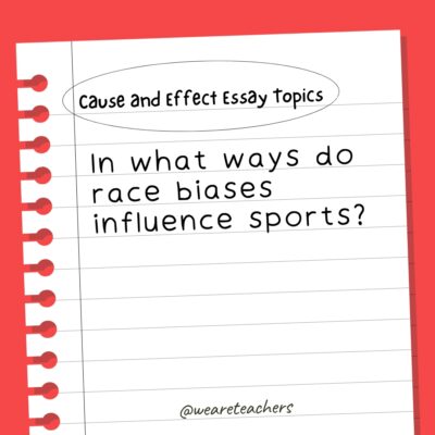 cause and effect essay sports