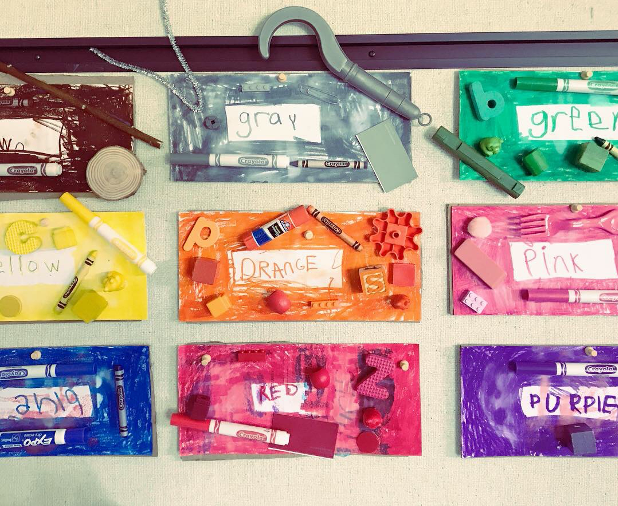Color Words Display of color words and objects that are that color