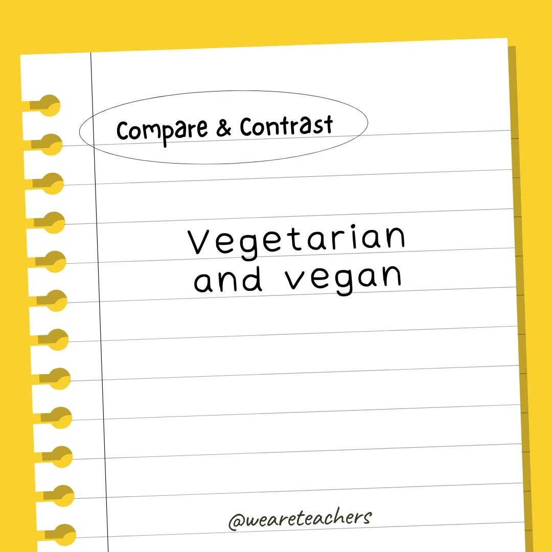 Vegetarian and vegan