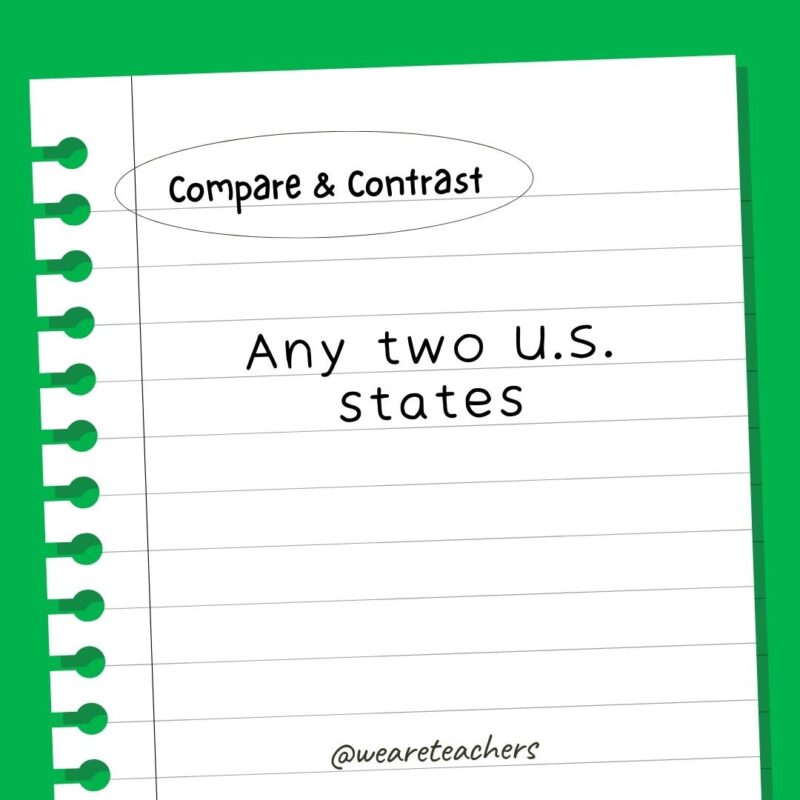 Any two U.S. states