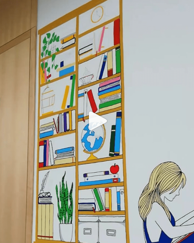 Create a colorful shelf