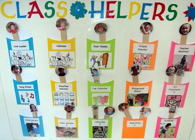 Classroom Helper Chart Free Printables