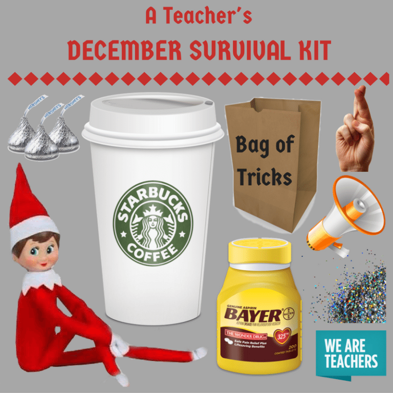 December survival kit for teachers- winter break memes