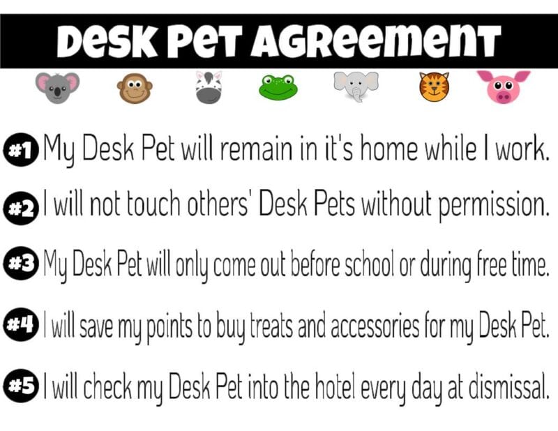 Desk pet class agreement