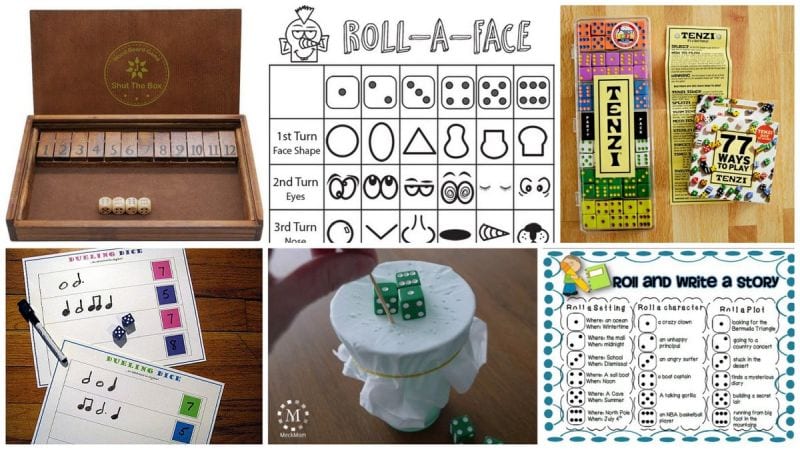 20 dice games for math reading art and fun weareteachers