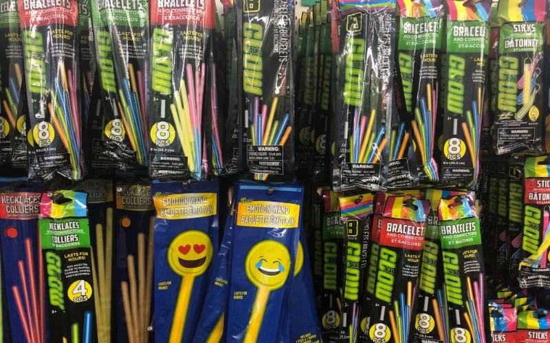 dollar store glow sticks